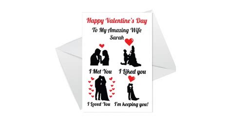 Personalised Valentines Day Card For Her Card For Wife