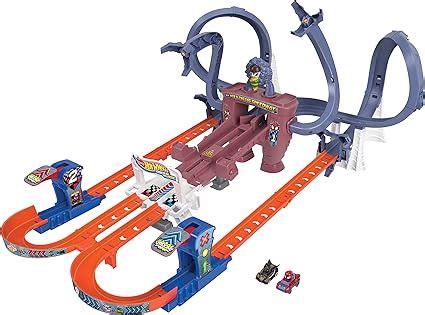 Hot Wheels RacerVerse Spider Mans Web Slinging Speedway Track Set With