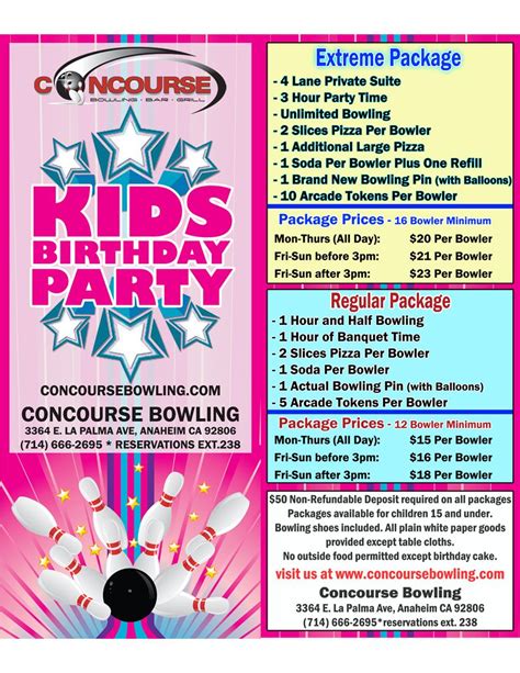 Kids package, Kids birthday party, Party packages