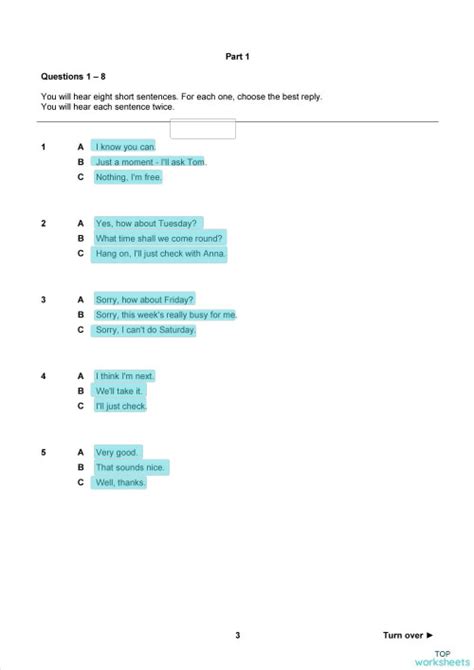 Adults B1 Progress Test Unit 4 Interactive Worksheet Topworksheets