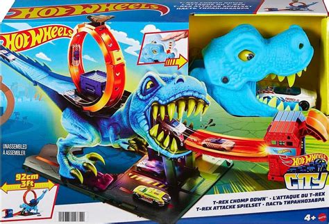 Hot Wheels City Pista Ataque Do T Rex Devorador Mattel HKX42 Fabrica Da Alegria