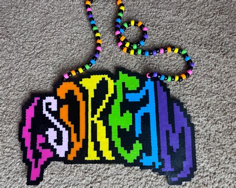 Edm Dj Perler Necklace Etsy