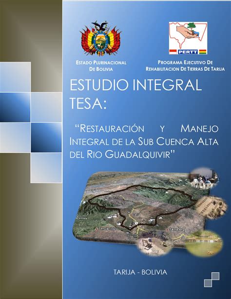 Estudio Integral Tesa Restauración Y Manejo Integral De La Sub Cuenca