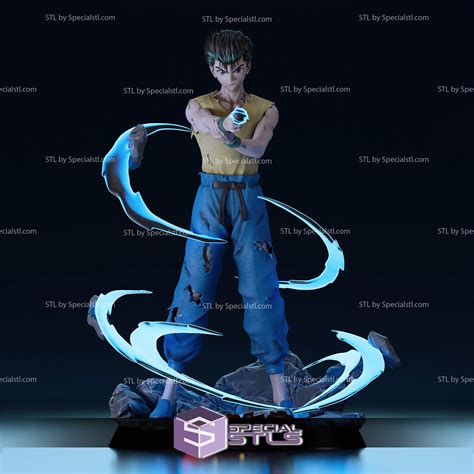 Yusuke Urameshi Standing D Printing Model Yuyu Hakusho Stl Files