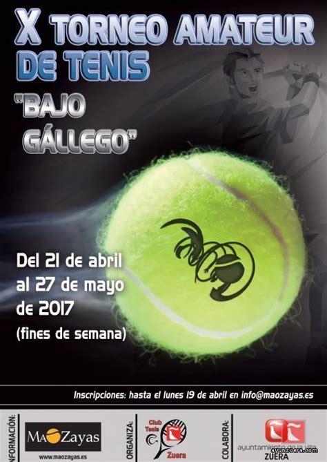 X Torneo Amateur De Tenis Bajo G Llego Ayuntamiento De Zuera