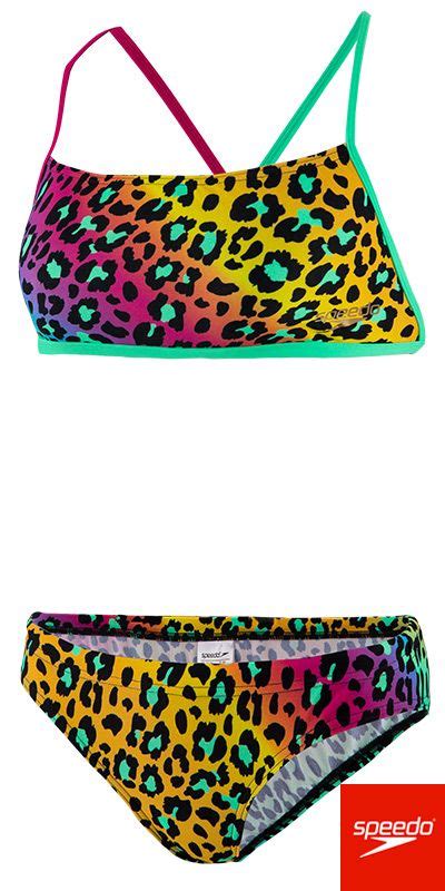 Speedo Two Piece Bikini For Women JungleGlare Endurance 2 Piece Crossback