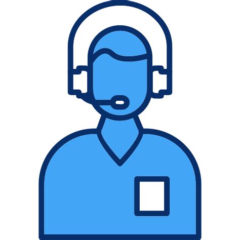 Customer Service Icon Generic Blue