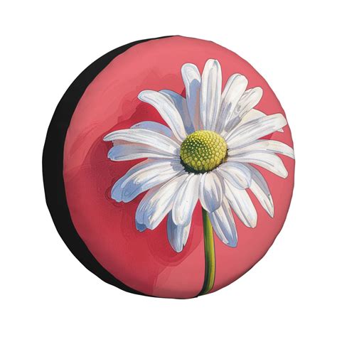 Flower Hello Daisy Spare Tire Cover Weatherproof Wheel Camper