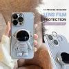 6D Plating Astronaut Hidden Stand Case Cover For IPhone