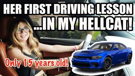 Teaching Her To Drive In A Hellcat At 15 Years Old Youtube