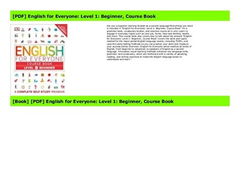 [PDF] English for Everyone: Level 1: Beginner, Course Book