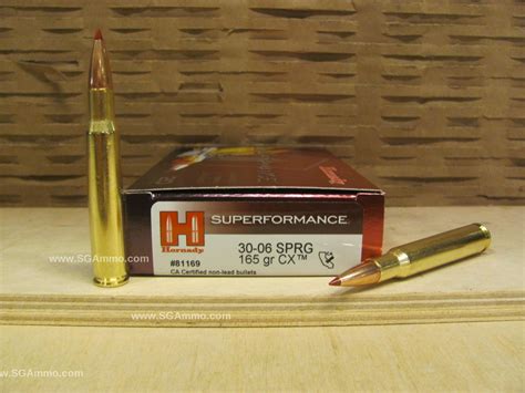 20 Round Box 30 06 SPRG 165 Grain CX Hornady Superformance Ammo