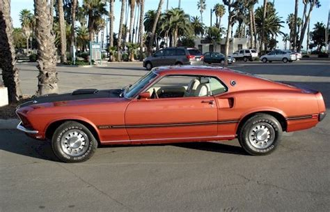 Indian Fire Red 1969 Mach 1 Ford Mustang Fastback