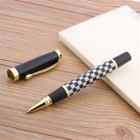 Jinhao 500 Black And White Chessboard M Rollerball Pen Fountain Pen Set