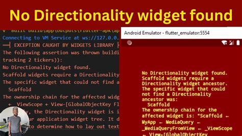 No Directionality Widget Found Scaffold Widgets Require A