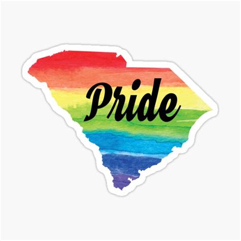Gay Pride Flag South Carolina LGBT Month Lesbian Bisexual Sticker For Sale By Matt76c Redbubble