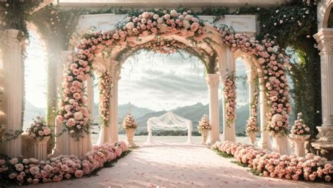 Premium Ai Image Blossoms Of Love A Fairytale Wedding Arch In