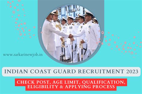 Indian Coast Guard Recruitment 2023 Check Post Age Limit