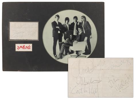 Bid Now The Yardbirds Clipped Signatures Np Ca 1963 Clipped