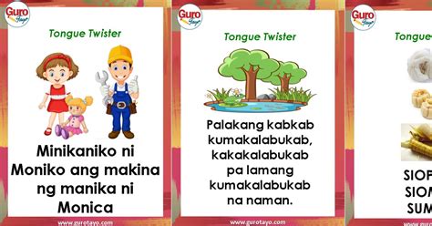 Tagalog Tongue Twister Word