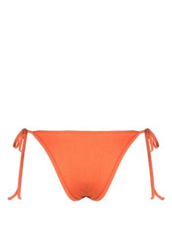 Frankies Bikinis orange Connor plissé side tie bikini bottoms Browns