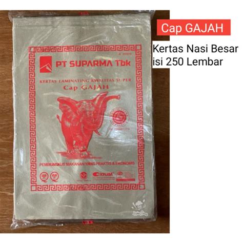 Jual Kertas Nasi Cap Gajah Merah Isi 250 Lembar Shopee Indonesia