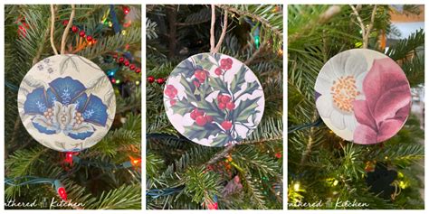 DIY Wood Circle Ornaments Using Transfer Designs | Gathered In The Kitchen