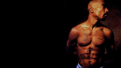 2Pac Tupac Is Having Tattoos On Chest And Abdomen Facing One Side HD ...