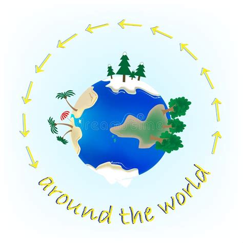 trip   world concept   light blue background square