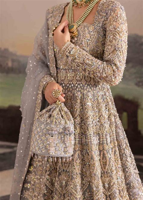 pakistani bridal dress  classic gown lehenga style nameera  farooq
