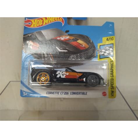 Chevrolet Corvette C Z Convertible Black Speed Graphics Hot Wheels Bcn Stock Cars