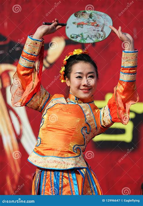 Spring Festival Temple Fair / Chinese Female Dance Editorial ...