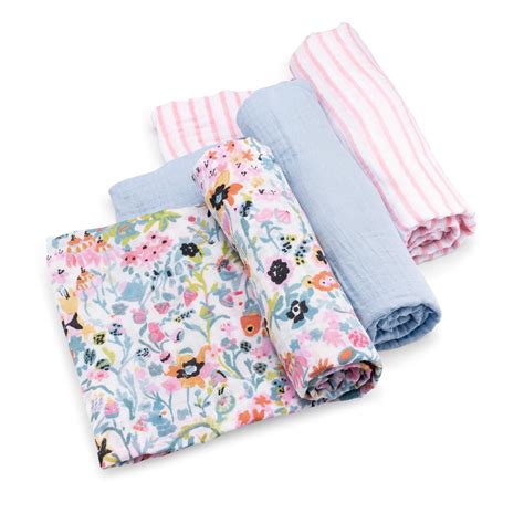 Parker Baby Swaddle Blankets Pack Of Cotton Muslin Swaddle