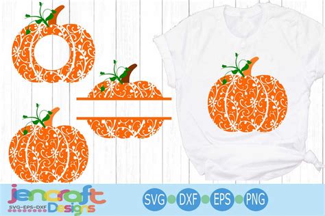 Floral Pumpkin Svg Fall Thanksgiving Zentangle Monogram