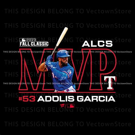 Adolis Garcia Texas Rangers 2023 ALCS MVP PNG Download