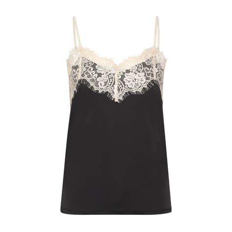 Soaked Caya Singlet Blonde Top Sort Vogelius Glow