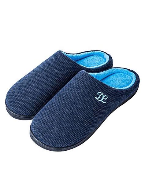 Buy DL Mens-Memory-Foam-Slippers, Slip on Bedroom Slippers for Mens ...