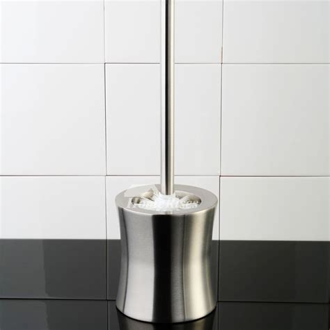 Silver Modern Brushed Toilet Brush Holder