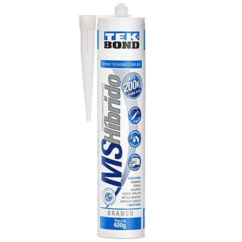 Selante MS Híbrido Branco Tubo 400g Tekbond Rota 166