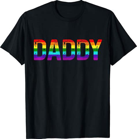 Daddy Gay Pride Month LGBTQ Fathers Day Rainbow Flag Queer T Shirt