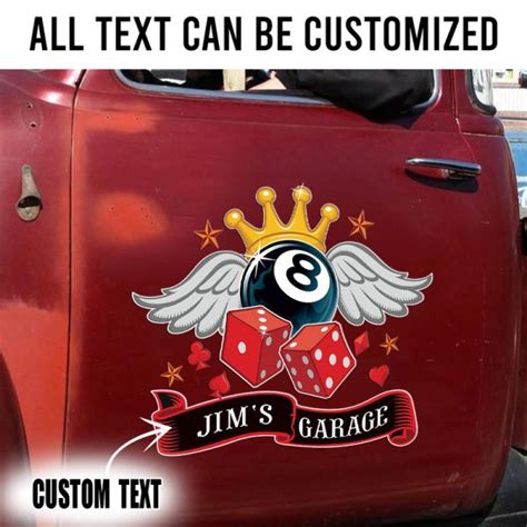 Pcs Personalized Ball Hot Rod Garage Kustom Kulture Speed Shop Vinyl Stickers Bluefink