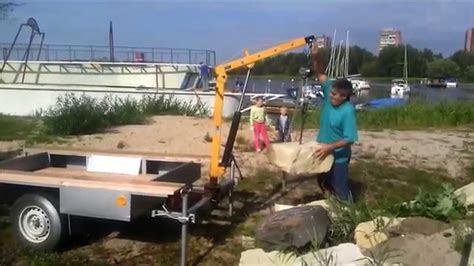 Мини-кран на прицепе - YouTube