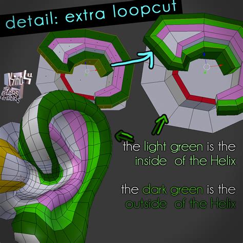 1 Minute Human Ear Topology With 5 Extrusions Tutorials Tips And