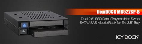 Amazon Icy Dock Dual Bay Ssd Hdd Dock Tool Less Hot Swap Sata Sas Mobile Rack