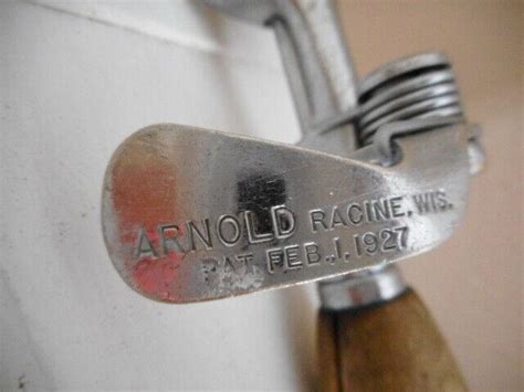 Vintage Ice Cream Scoop Arnold Racine Wi With Metal Gears Wood Handle