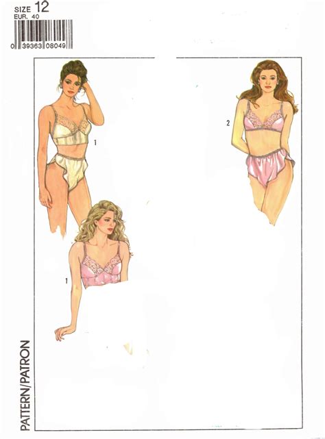 Vintage Lingerie Sewing Pattern Bra And Panties Size Etsy