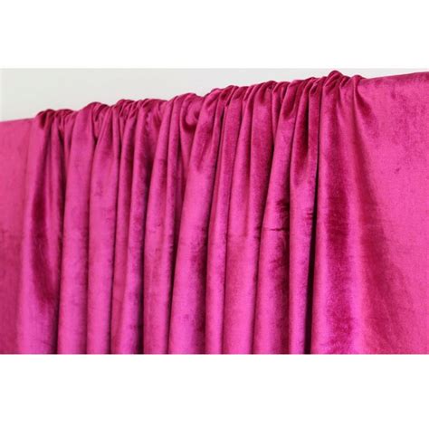 Hot Pink Fuchsia Velvet Curtain X Rod Pocket Etsy Pink Velvet Curtains Rod Pocket