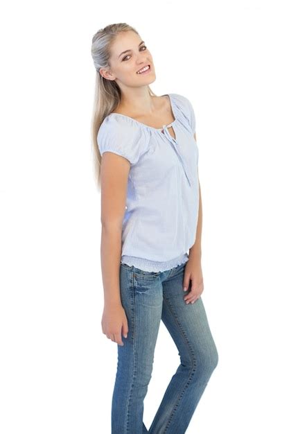 Premium Photo Cute Blonde Woman Posing