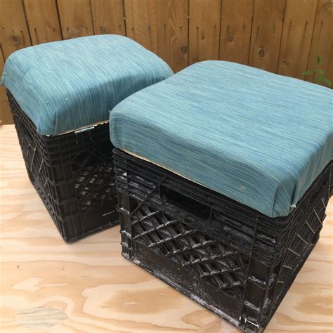 How To Make Milk Crate Cushions For Handy Storage Ottomans Dengarden