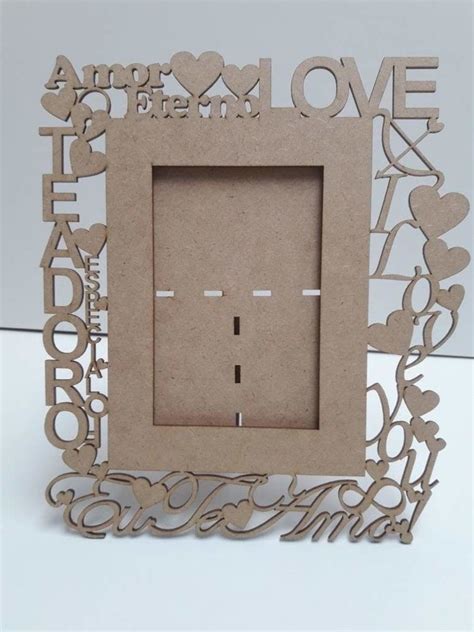 Porta Retrato Love Em Mdf Cru Elo Produtos Especiais